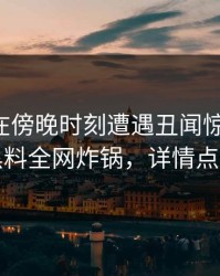 主持人在傍晚时刻遭遇丑闻惊艳全场，黑料全网炸锅，详情点击