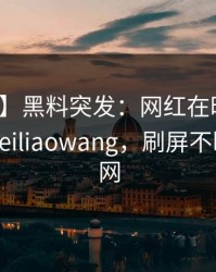 【爆料】黑料突发：网红在昨晚被曝曾参与heiliaowang，刷屏不断席卷全网