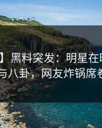 【爆料】黑料突发：明星在昨晚被曝曾参与八卦，网友炸锅席卷全网