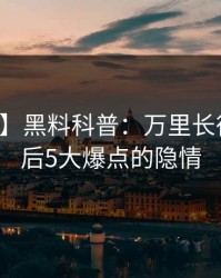 【独家】黑料科普：万里长征小说背后5大爆点的隐情