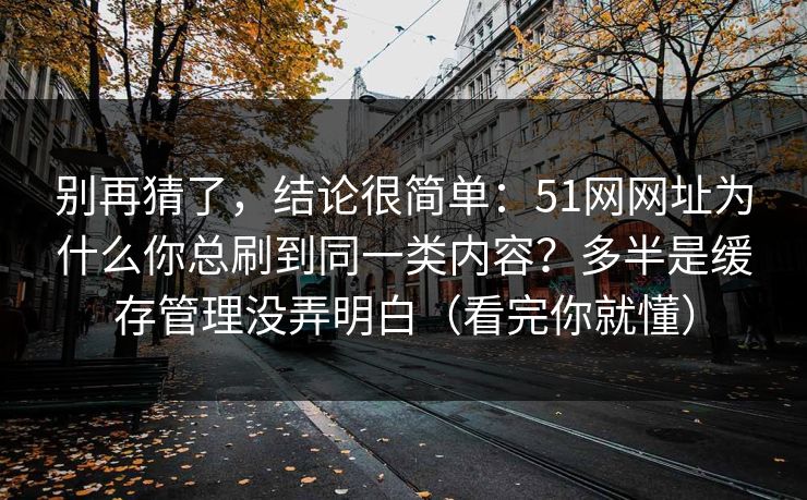 别再猜了，结论很简单：51网网址为什么你总刷到同一类内容？多半是缓存管理没弄明白（看完你就懂）